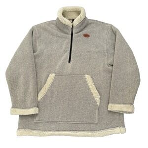 Vintage Woolrich Mens 2XL Sherpa Lined 1/4 Zip Pullover Fleece Jacket USA Made